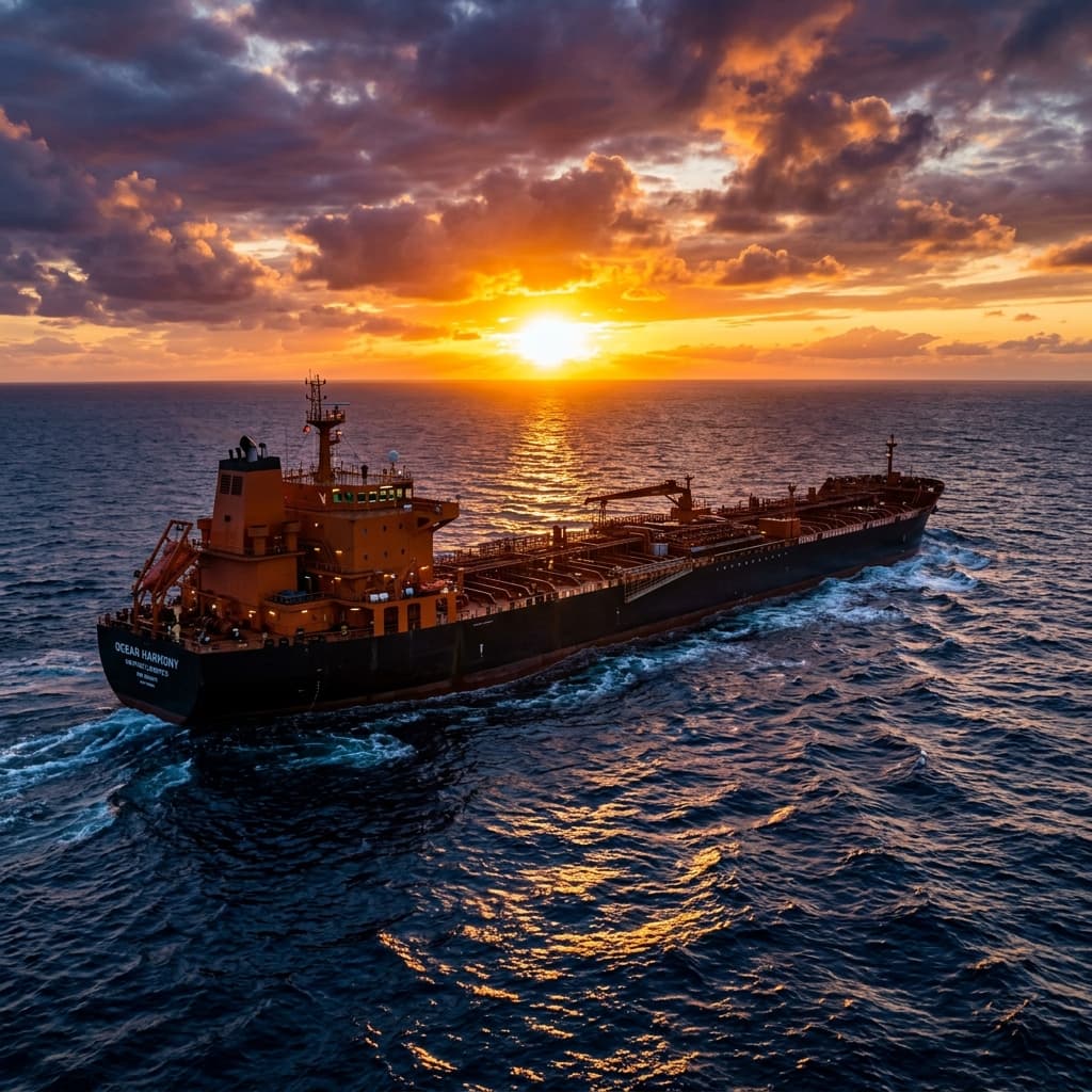 Oil Tanker at Sea